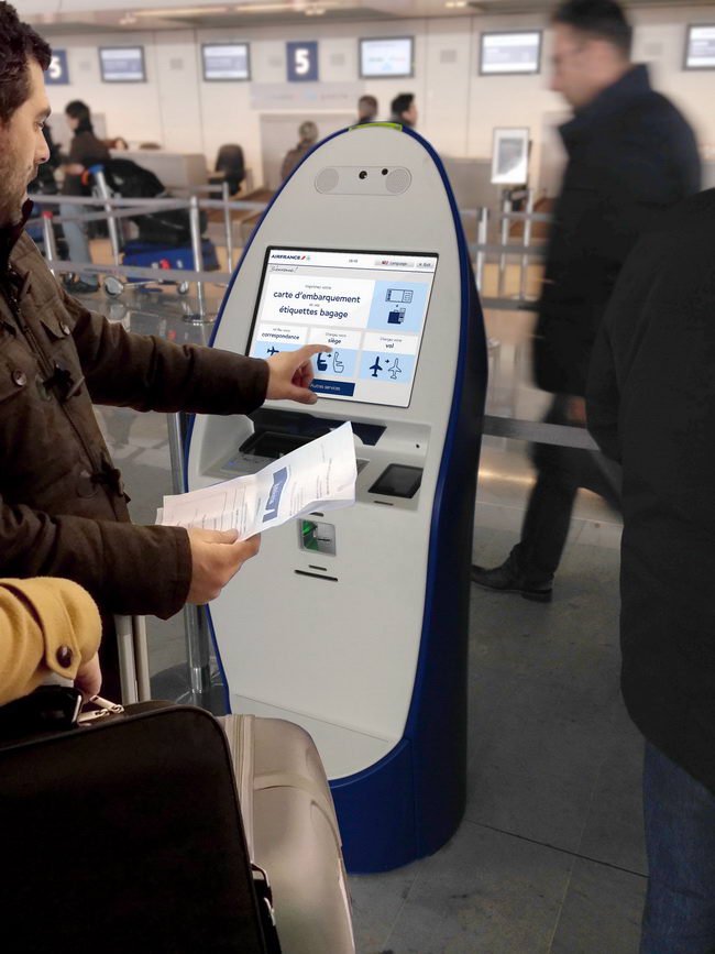 Borne enregistrement Air France Etoile Observeur Design 16